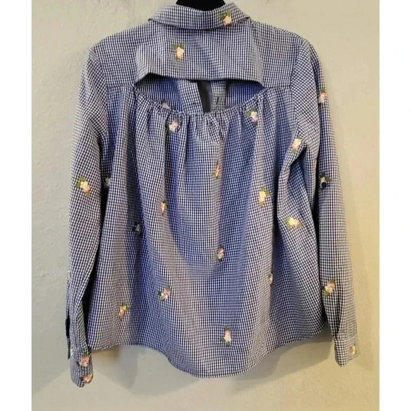 Collective Concepts Plaid Open Back Blouse - Picture 3 of 6